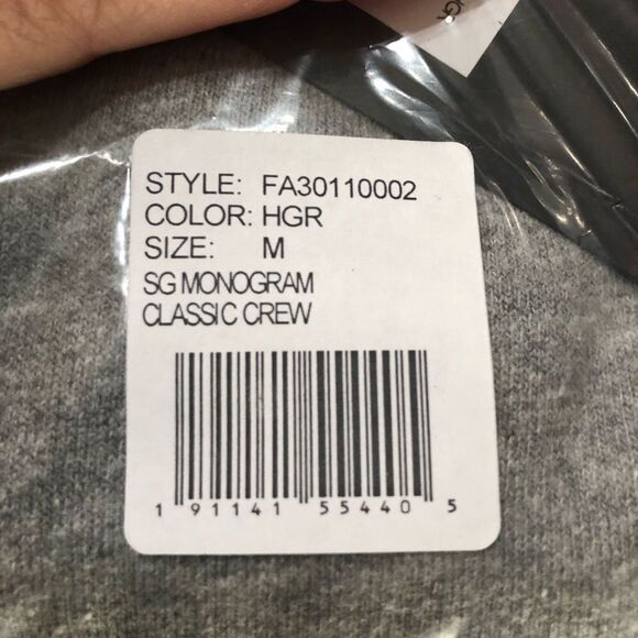 NWT Spiritual Gangster Classic Monogram Crew Neck Sweatshirt Heather Gray Size M - Picture 14 of 14